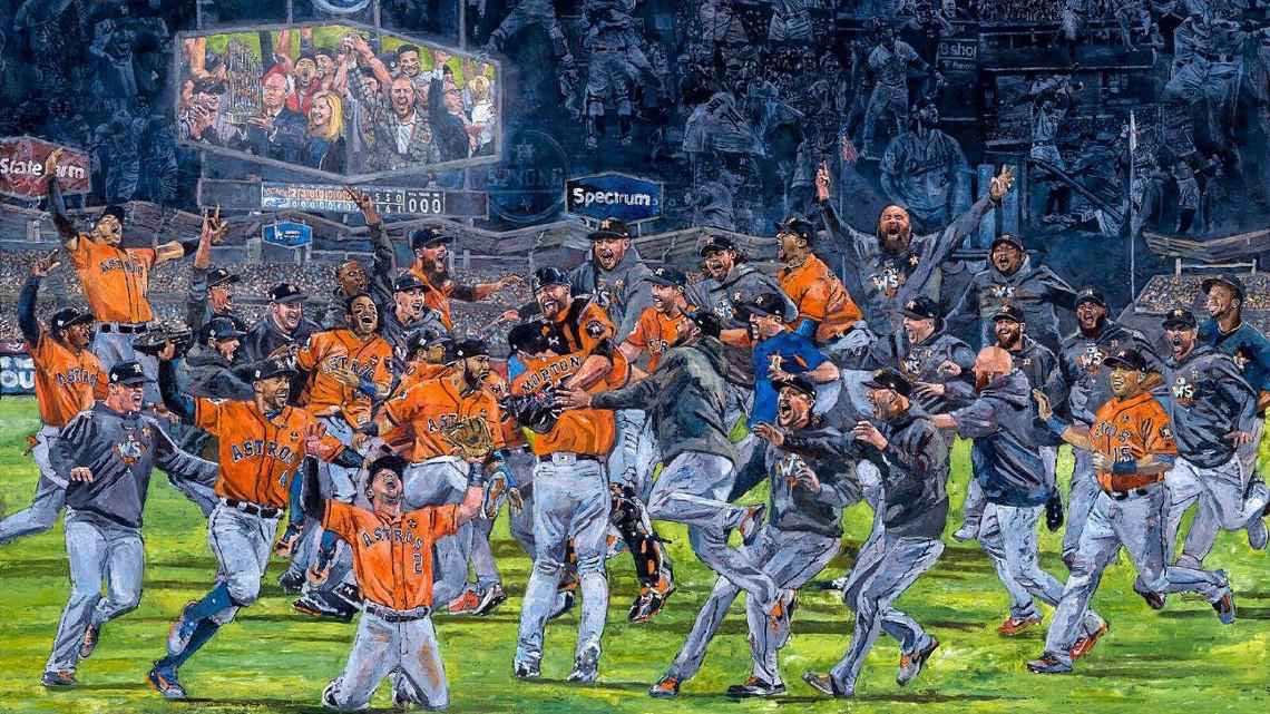 Painting captures the Astros’ World Series celebration