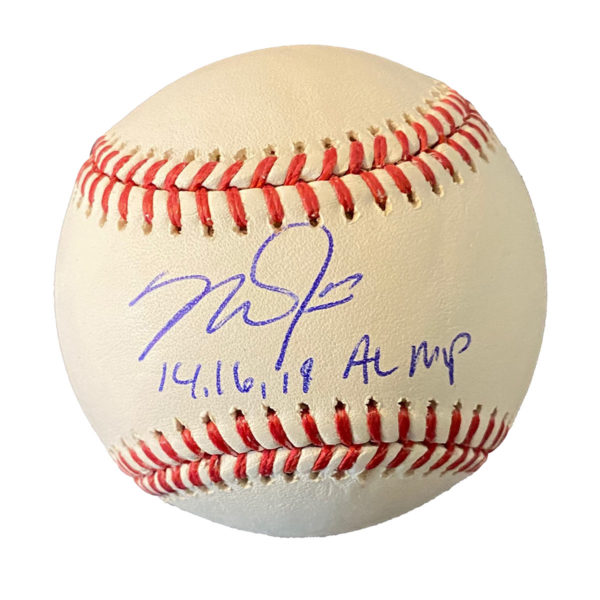 Mike Trout “14,16,18” AL MVP Autographed Ball