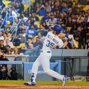 Cody Bellinger Record Setting 39th Home Run Autographed Canvas