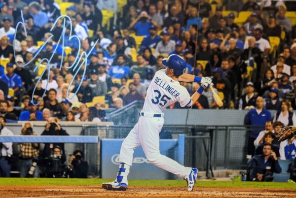 Cody Bellinger Record Setting 39th Home Run Autographed Canvas