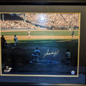 Sandy Koufax Pitching to Roger Maris 1963 World Series Autographed Photo