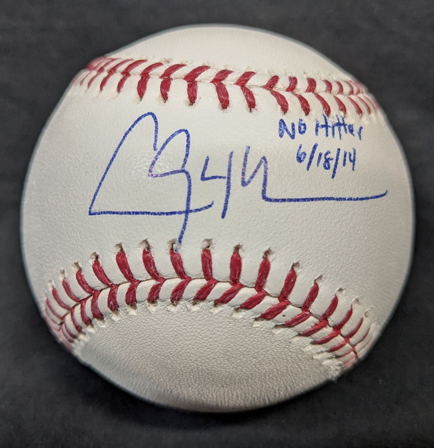 Clayton Kershaw Autographed Ball with No Hitter Inscription