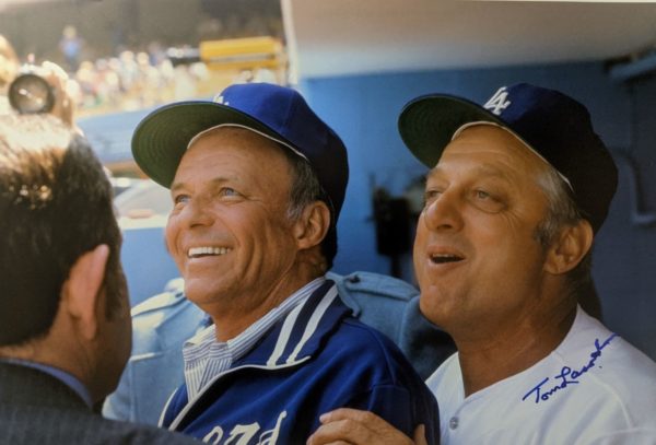 Frank Sinatra and Tommy Lasorda, Autographed, Photo Opening Day 1976