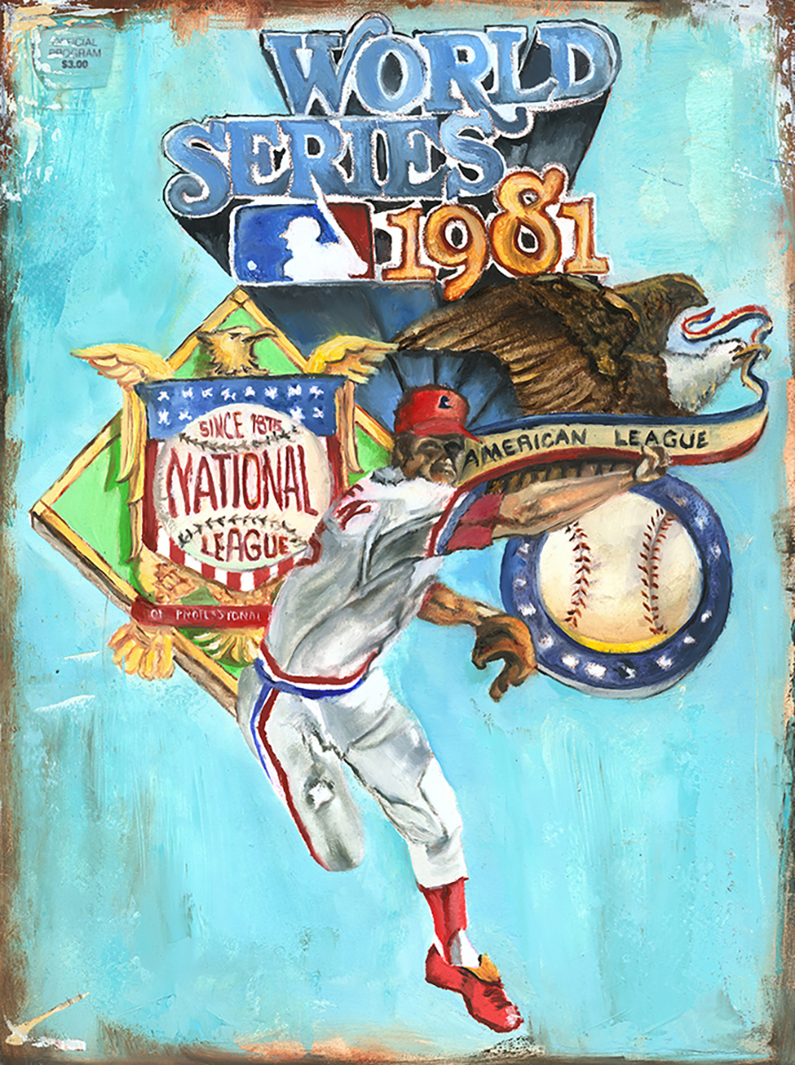 1981 Dodgers World Series Program Canvas by Lindsay Frost - Art of