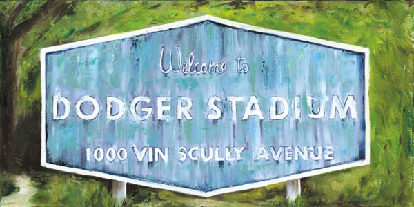 Dodger Stadium sign painting Lindsay Frost